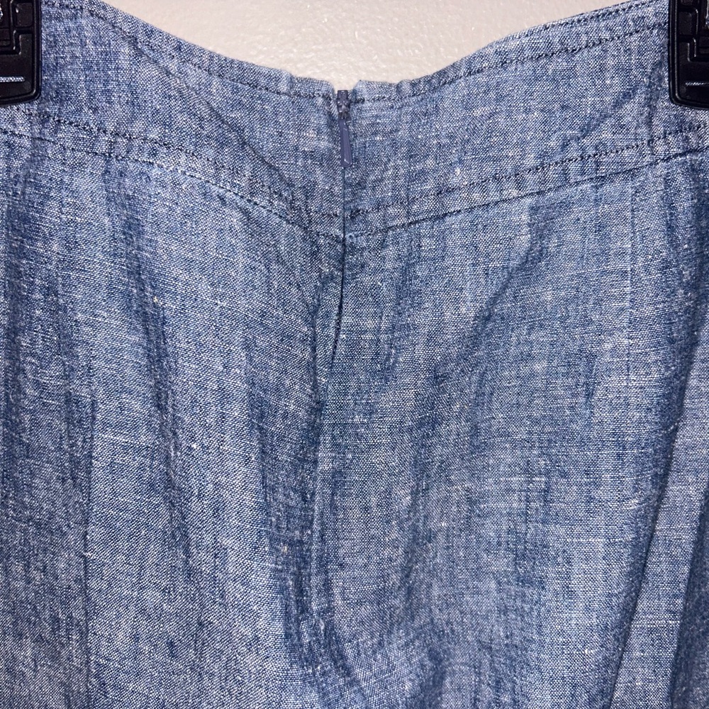 Eileen Fisher A-Line Blue Hemp Organic Cotton Skirt - Picture 6 of 9